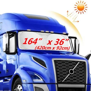 4.2x0.9m Sun Shade Car Bus Lorry Semi-Truck Sunshade Sunblind Front Windscreen - Picture 1 of 10