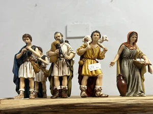 4 PASTORI LANDI MORANDUZZO 13 cm. MADE IN ITALY . DIPINTI A MANO - Foto 1 di 1