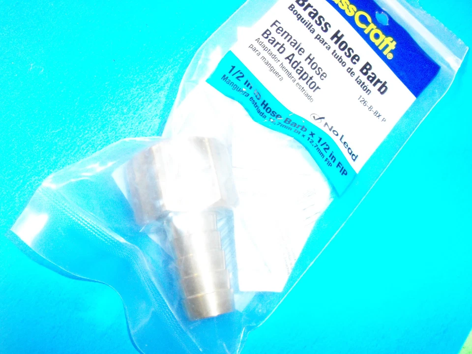 NEW BRASS CRAFT 1/2" X 1/2" FIP HOSE BARB 126-88XP FREE SHIPPING  - Image 1 of 1