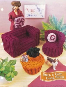 NUEVA MUÑECA DE MODA SALA DE ESTAR RÁPIDA Y FÁCIL GRANDES DISEÑOS DE GANCHILLO - Imagen 1 de 1