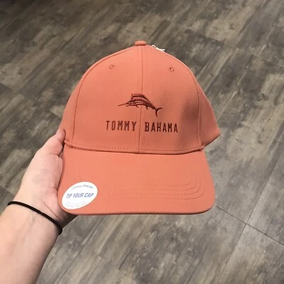 NWT Tommy Bahama Cap Baseball Hat One Size Adjustable with Marlin Salmon - Image 1 of 4