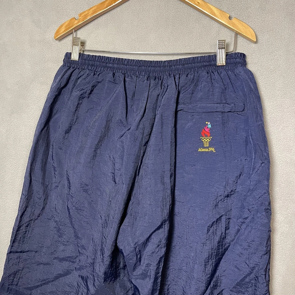 Vintage 1996 Olympics Nylon Jogger Mens Extra Large Jogger Track Mesh Lined Navy - Image 1 of 4