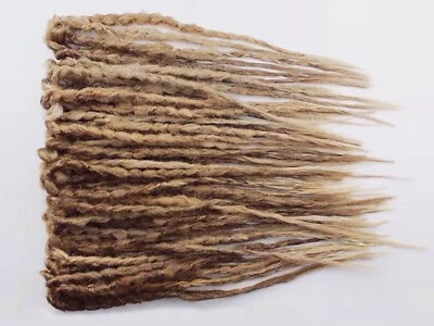 Extensiones de cabello Dirty Blonde Marrón Dreads de ganchillo de doble extremo Foto 1 de 4