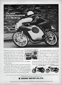 1962 Suzuki 50 MC & 250 TC  Motorcycle Original Racing Print Ad  - Picture 1 of 1