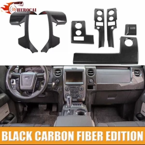7 Carbon Fiber Center Console Dashboard Panel Cover Trim Kit for Ford F150 09-14 - Picture 1 of 13