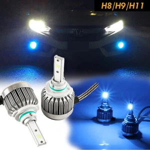 For Honda Civic CRV Pilot Fog Lights Kit H11 H9 H8 Ice Blue 8000K COB LED Bulbs - Picture 1 of 10