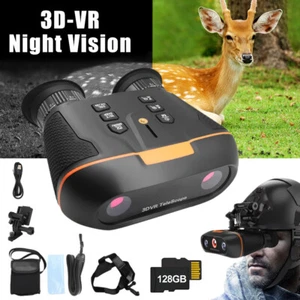 3D 8K Night Vision Binoculars Infrared Head Mounted Goggles 8X Digital Zoom - Picture 1 of 24