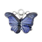 12pcs Mix Alloy Enamel Butterfly Charm Winged Insect Pendant Jewelry DIY 18*15mm