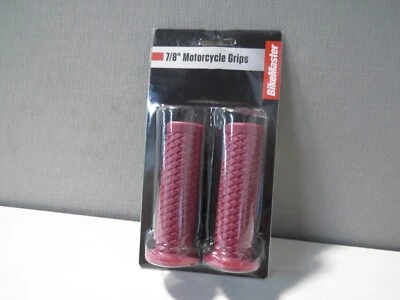 NUEVO BikeMaster Rojo Escala 7/8" Estilo Calle Moto Empuñaduras 102292 Foto 1 de 4