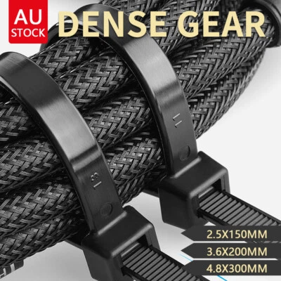 Cable Ties Zip Ties Nylon UV Stabilised 100/200/500/1000x Bulk Black Cable Tie - image 1 of 4