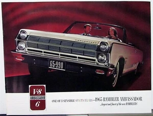 1965 Rambler Ambassador V8 & 6 990 Convertible Hdtp Sedan Wagon Sale Brochure XL - Picture 1 of 6
