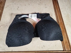 Victoria's Secret - Pink VSPINK - Size 32D - Black Lace New With Tags - Picture 1 of 6