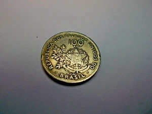 Münze Brasilien Brazilian 100 Reis Liberty 1901 - Bild 1 von 3
