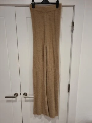 BOOHOO Tall Size S Fluffy Knit Eyelash Flare Trousers - Image 1 of 4