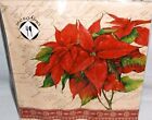 Christmas Luncheon Napkins 20 Ct  3-Ply  HOLIDAY POINSETTA