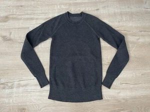 Lululemon Still Lotus Sweater Reversible XS Heathered Black Titanium Grey Warm - Picture 1 of 6