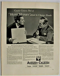 Azulejo de techo Acousti-Celotex anuncio 1939 - Imagen 1 de 2