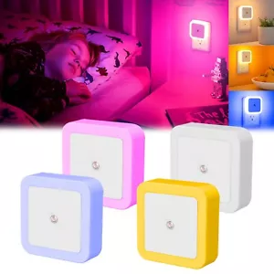 Plug In Night Light Dusk To Dawn Night Lamp, Bedroom Hallway Warm for Kids - Picture 1 of 9