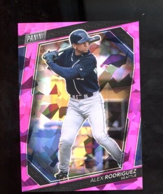 Alex Rodriguez 2023 Panini National VIP Pink Cracked Ice Card /75 Seattle - Image 1 of 2