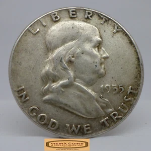 1955 Franklin Half Dollar, 90% Silber, Bugs Bunny - #C36113NQ - Bild 1 von 2
