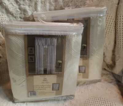 BL Home Wedding Rings  52" x 63" Curtain Panels W/Scalloped Valances - Image 1 of 4