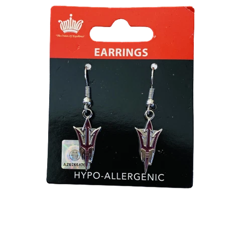 Arizona State Sun Devils Earrings NCAA *NEW* Cover