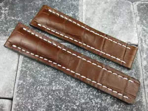 22 mm Lederband braun Falt Uhrenarmband für BREITLING lang L Größe x1 - Bild 1 von 6