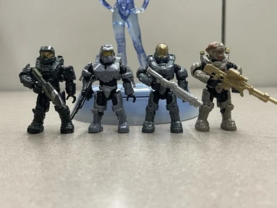 Spartan Blue Team Master Chief Kelly Fred Linda Lot Halo Mega Construx Figure - Image 1 of 3