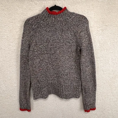 Rachel Zoe Confetti Sweater Women L Marled Knit Mock Neck Pullover Wool Blend - Image 1 of 4