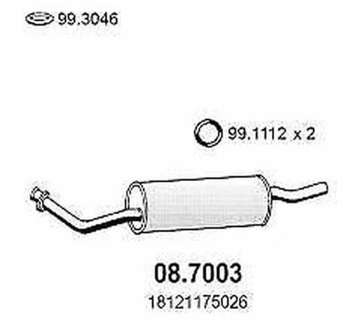 Marmitte Terminale BMW 315-316-318-320 25393=087003=192607=44137=18121175026 - Imagem 1 de 1