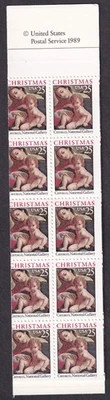 Scott #BK167 (2427a) Madonna (Carracci) Booklet of 20 Stamps - MNH Miscut #1 - Image 1 of 3