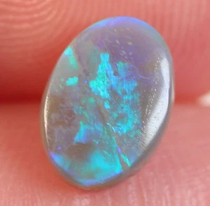 1.0ct Dark Australian Opal, Natural Solid Opal Polished 6 x 8.5 x 2.7mm - Picture 1 of 6