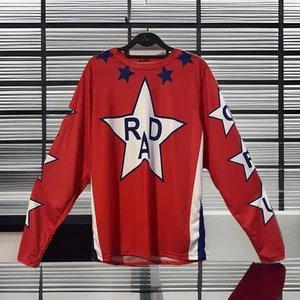 RAD OLD SCHOOL CYCLING JERSEY CLASSIC BMX JERSEY RACE BIKE SHIRT RED SIZE MEDIUM - Picture 1 of 9
