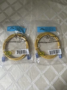 6 Ft. CAT5E Yellow cord using ETL verified cable. 2 Packages - Picture 1 of 5