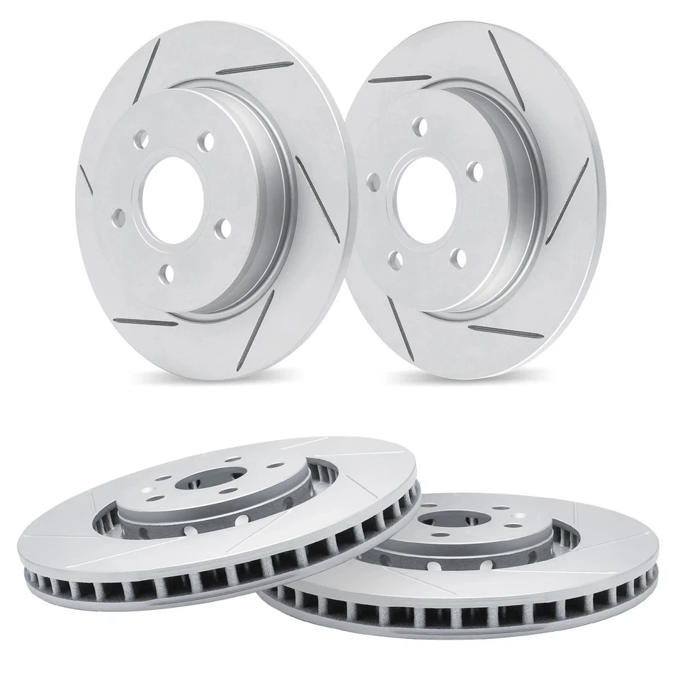 For Honda Accord Crosstour 10-11 Slotted Front & Rear Brake Rotor Set Foto 1 de 1