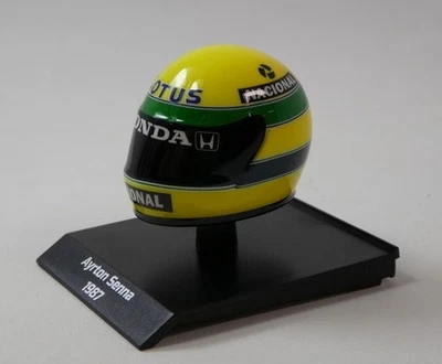 Minichamps F1 Ayrton Senna #12 helmet Lotus 1987 1/10 540388712 - Immagine 1 di 3