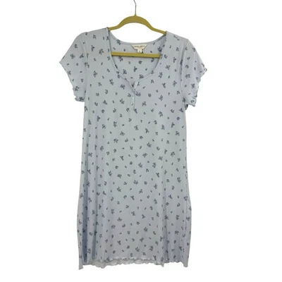 Camisón para mujer Laura Ashley XL Oh So Soft azul blanco floral manga corta Foto 1 de 4