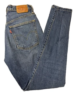Levis Premium 501 S Skinny Jeans Button Fly Women's 26x28 Big E High Waisted - Picture 1 of 15