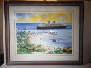 Disney's Caribbean Beach Resort "Castaway Cay" Wall Art Room Prop - Picture 1 of 10