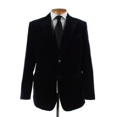 Canali 全新带标签 100% 棉运动外套 54R 码(44R 美国)纯色深紫色天鹅绒 — 第 1/4 张图片