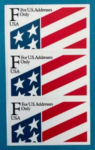 US Stamps, Scott #2522 "F" Flag (29c) strip of 3 Mint & super fresh! - Picture 1 of 2