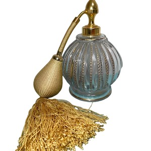 Marcel Franck Murano Perfume Bottle Atomizer Clear Glass Vintage Made In France