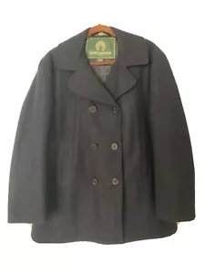 Pea Coat Wool Blend Double Breasted Dress Jacket Peacoat Weatherproof Garment Co - Picture 1 of 11