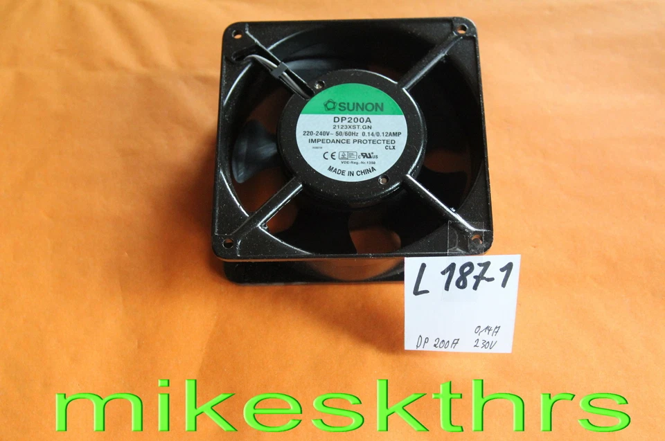 SUNON Axiallüfter 120x120x38 Lüfter 230V - 22/21W ...L 187-1