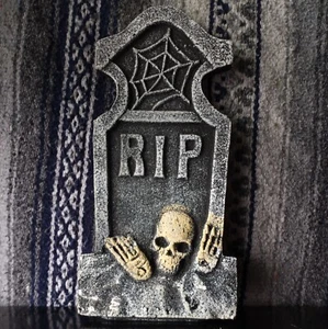Six Different 12" Spooky Tombstone Halloween Yard Outdoor Decoration, see Images - Picture 1 of 6