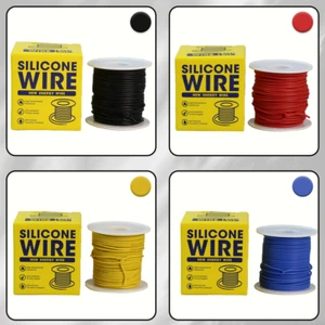22 Gauge Silicone Wire Spool 100 ft Flexible 22 AWG Stranded Tinned Copper Wire - Picture 1 of 14