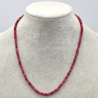 Colar de contas Rondelle facetado 2x4mm várias pedras preciosas quartzo jade ágata topázio - Imagem 1 de 4