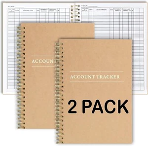 2 Pack Accounting Ledger Books for Home Budget Tracking, Business 2-PACK - Picture 1 of 3