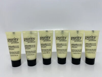6X Philosophy Purity Simple Pore Extractor Exfoliating Clay Mask .17 oz = 1 oz - Image 1 of 3