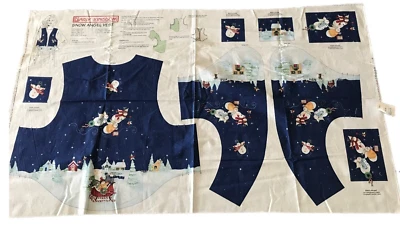 Chaleco ángel nieve corte y costura Daisy Kingdom panel de tela para adultos #4243 Navidad Foto 1 de 4